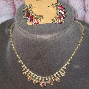 Late 1950 's Aurora Borealis jewelry set